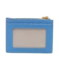 COCCINELLE DEW Porte-cartes de cr&eacute;dit en cuir bleu - Portefeuilles Femme - 3