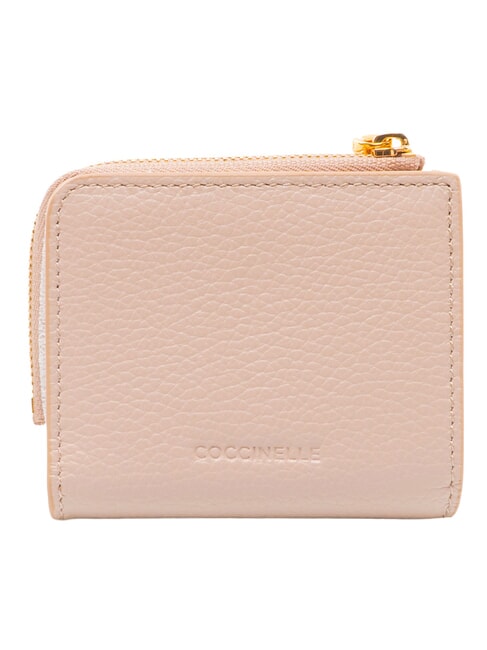 MYRINE Portefeuille compact en cuir rosaces - Portefeuilles Femme