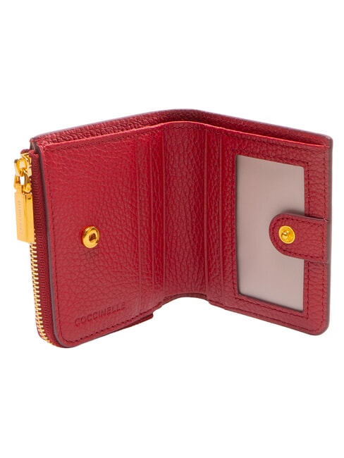 MYRINE Portefeuille compact en cuir sangria - Portefeuilles Femme