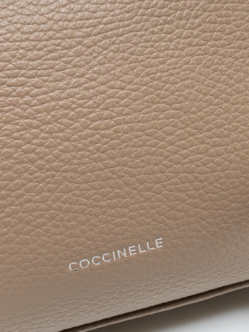 AGATEA Sac bandouli&egrave;re en cuir taupe chaud - Sacs pour Femme