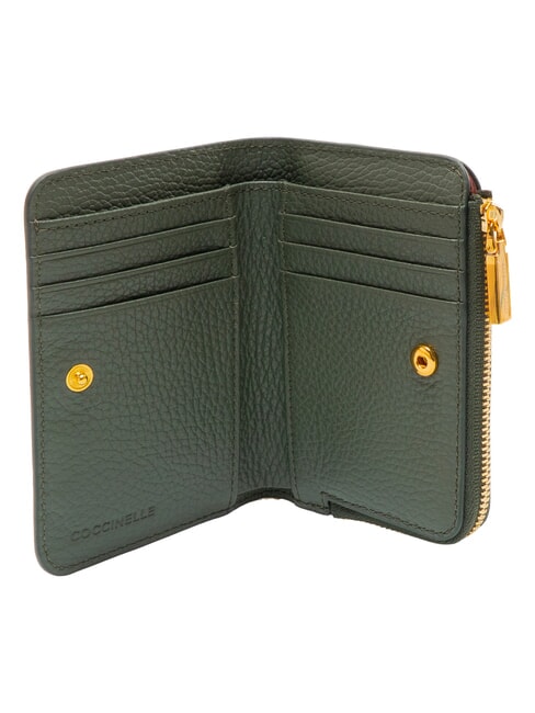 BINXIE Portefeuille compact en cuir algues - Portefeuilles Femme