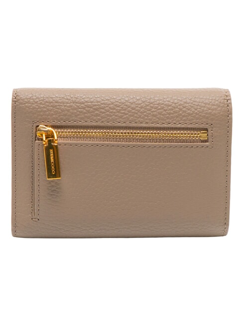 BINXIE Portefeuille avec porte-monnaie, en cuir taupe chaud - Portefeuilles Femme