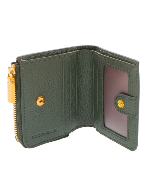 MYRINE Portefeuille compact en cuir algues - Portefeuilles Femme
