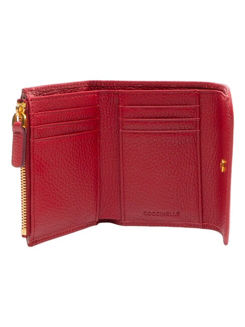 DEW Portefeuille compact en cuir sangria - Portefeuilles Femme