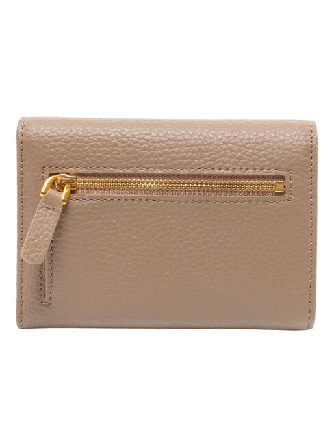 DEW Portefeuille avec porte-monnaie, en cuir taupe chaud - Portefeuilles Femme