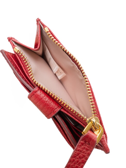 DEW Porte-cartes de cr&eacute;dit en cuir sangria - Portefeuilles Femme
