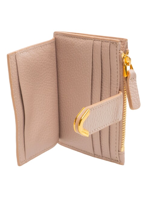 DEW Porte-cartes de cr&eacute;dit en cuir rosaces - Portefeuilles Femme