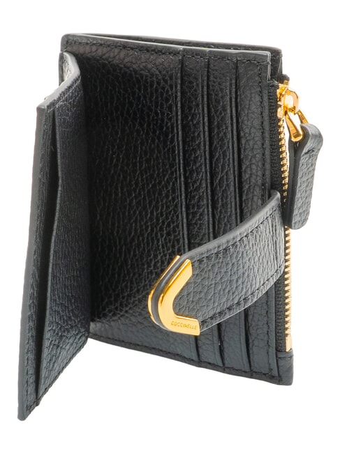 DEW Porte-cartes de cr&eacute;dit en cuir Noir - Portefeuilles Femme