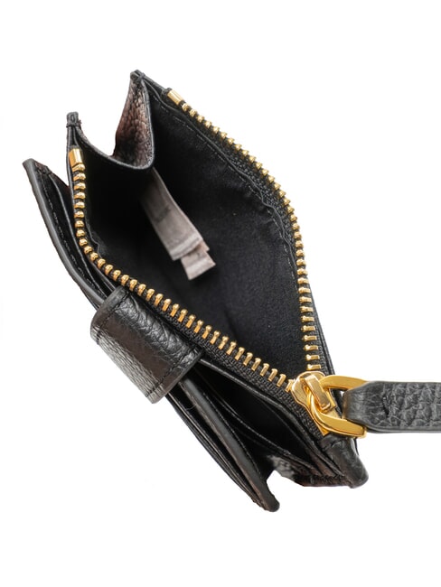 DEW Porte-cartes de cr&eacute;dit en cuir Noir - Portefeuilles Femme