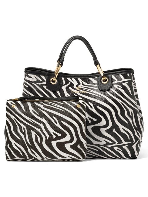 BETH SPECIAL Grand sac &agrave; main avec pochette z&egrave;bre - Sacs pour Femme