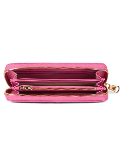 BASIC Portefeuille en cuir zipp&eacute; fuchsia - Portefeuilles Femme