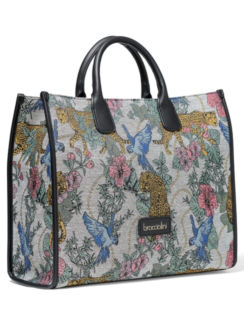 JACQUARD Sac &agrave; main avec bandouli&egrave;re gris multicolore - Sacs pour Femme