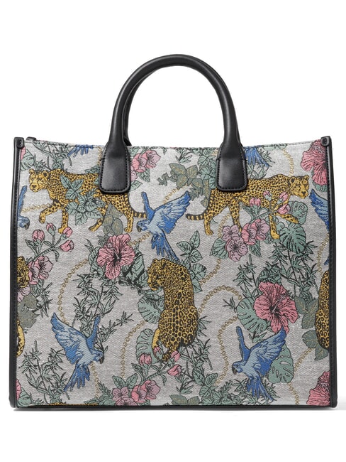 JACQUARD Sac &agrave; main avec bandouli&egrave;re gris multicolore - Sacs pour Femme