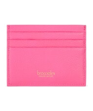 BRACCIALINI BASIC Porte-cartes plat en cuir fuchsia - Portefeuilles Femme - 2