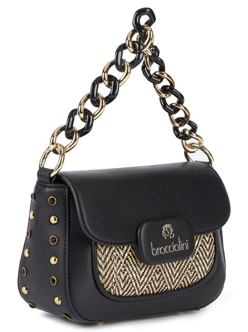 CHAIN Mini sac &agrave; main avec bandouli&egrave;re noir - Sacs pour Femme