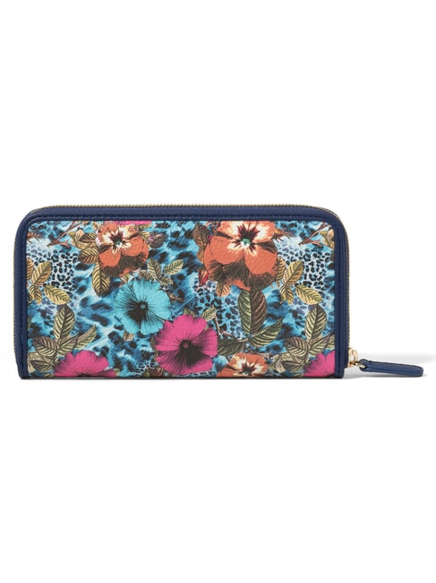 BETH SPECIAL Grand portefeuille zipp&eacute; fleur - Portefeuilles Femme