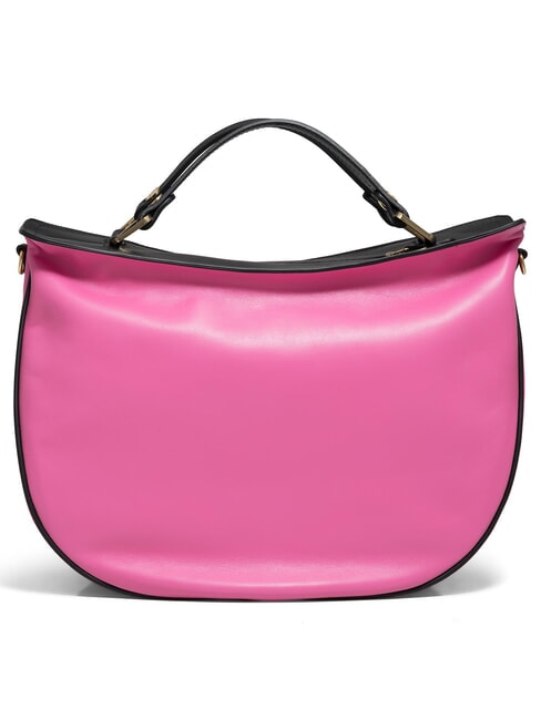 JASMINE  Sac &agrave; main, avec bandouli&egrave;re, en cuir fuchsia/noir - Sacs pour Femme