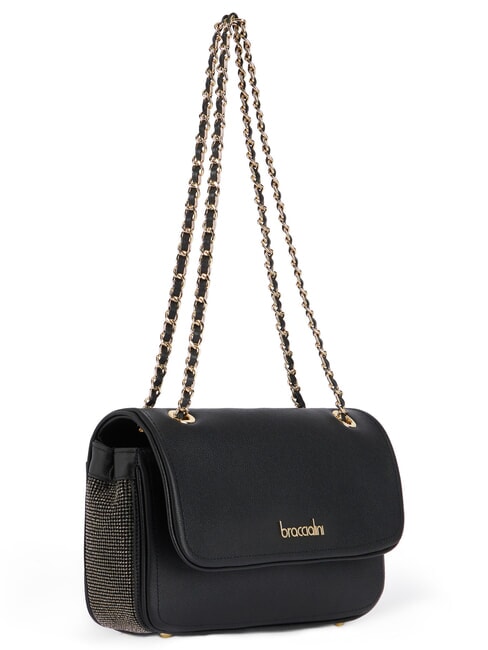 KIM Sac convertible avec filet m&eacute;tallique noir - Sacs pour Femme