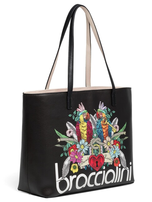 BRITNEY Sac shopping &agrave; bandouli&egrave;re perroquet/noir - Sacs pour Femme