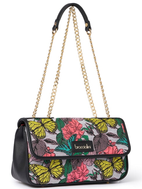 JACQUARD Sac bandouli&egrave;re / sac port&eacute; travers multicolore noir - Sacs pour Femme