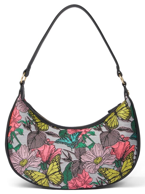 JACQUARD sac bandouli&egrave;re multicolore noir - Sacs pour Femme