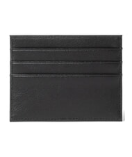 BRACCIALINI BASIC porte-cartes en cuir plat noir - Portefeuilles Femme - 2
