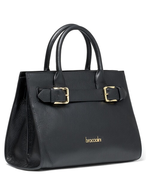 HELLEN Sac &agrave; main en cuir avec bandouli&egrave;re noir - Sacs pour Femme