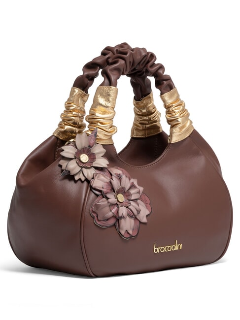 SARA Sac en cuir, avec bandouli&egrave;re marron - Sacs pour Femme