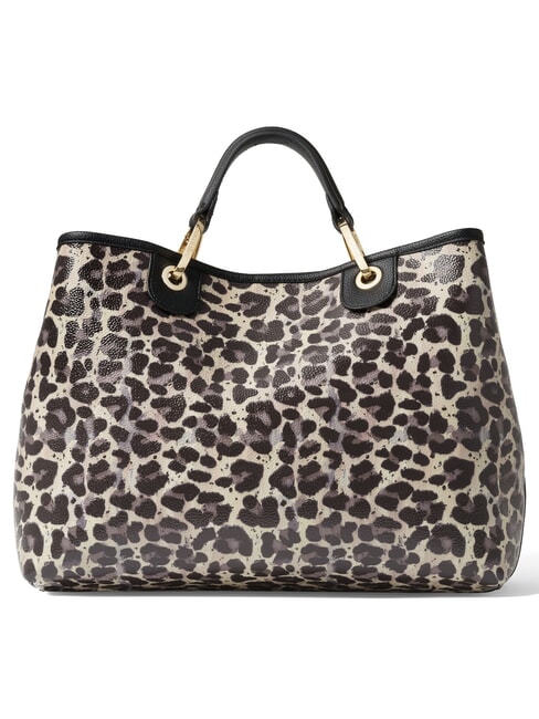 BETH SPECIAL Grand sac &agrave; main avec pochette l&eacute;opard - Sacs pour Femme