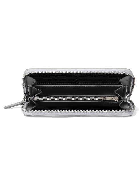 BASIC Portefeuille en cuir zipp&eacute; argent - Portefeuilles Femme