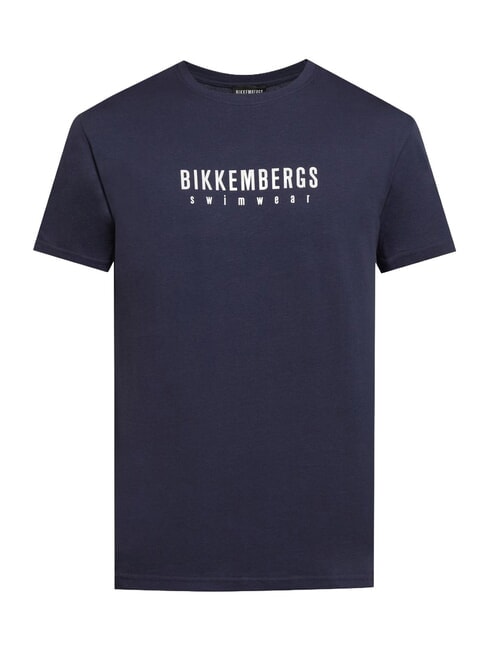 ICONIC T-shirt en coton, manches courtes marine - T-shirt