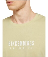 BIKKEMBERGS ICONIC T-shirt en coton, manches courtes beige - T-shirt - 3