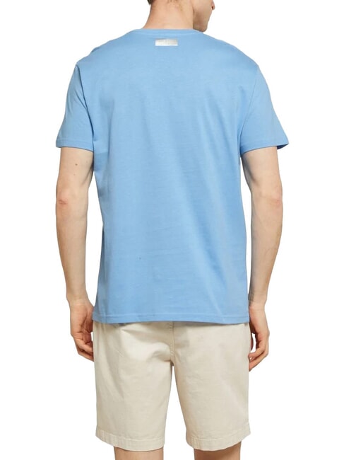 ICONIC T-shirt en coton, manches courtes azur&eacute; - T-shirt