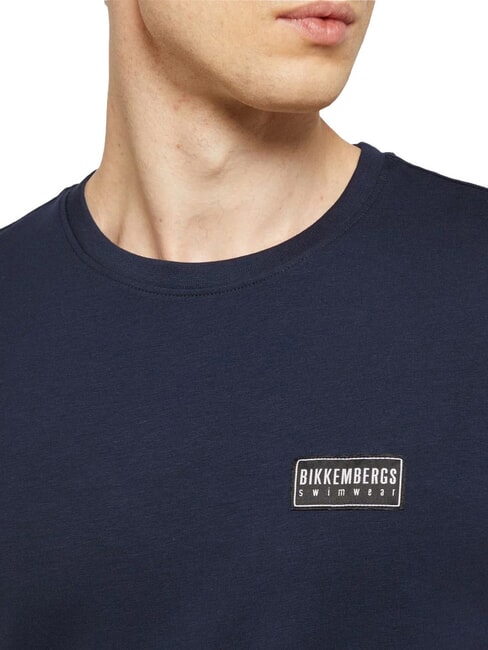 BASIC T-shirt &agrave; manches courtes et col rond marine - T-shirt