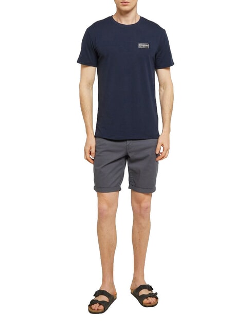 BASIC T-shirt &agrave; manches courtes et col rond marine - T-shirt