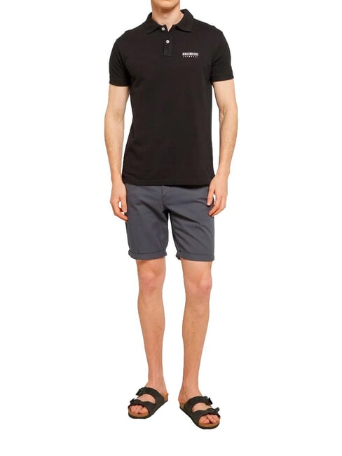 ICONIC Polo en coton, manches courtes noir - chemise polo
