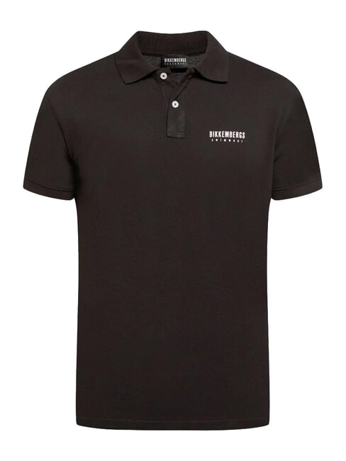 ICONIC Polo en coton, manches courtes noir - chemise polo