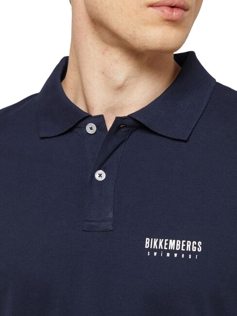 ICONIC Polo en coton, manches courtes marine - chemise polo