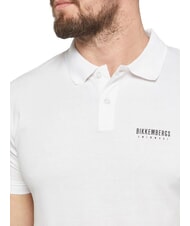 BIKKEMBERGS ICONIC Polo en coton, manches courtes blanc - chemise polo - 3