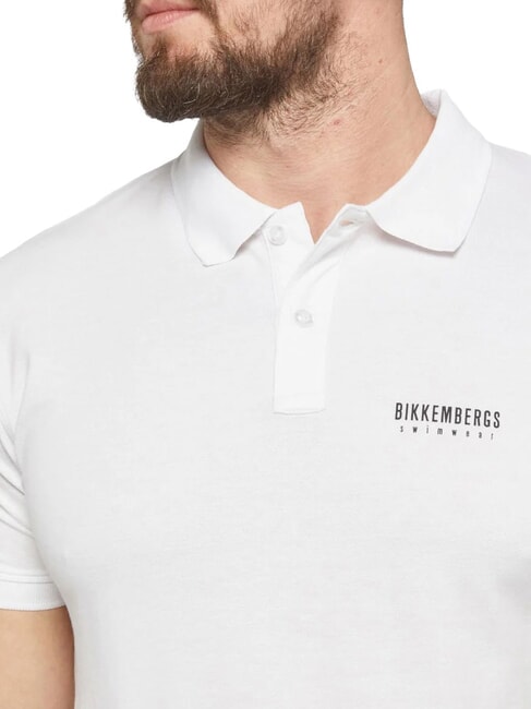 ICONIC Polo en coton, manches courtes blanc - chemise polo