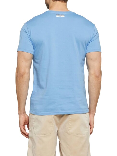 BASIC T-shirt &agrave; manches courtes et col rond azur&eacute; - T-shirt