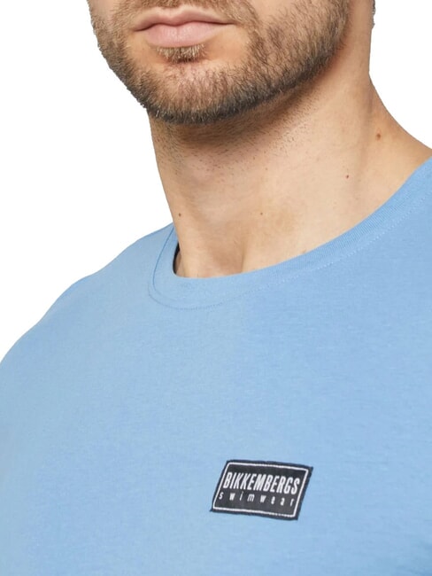 BASIC T-shirt &agrave; manches courtes et col rond azur&eacute; - T-shirt