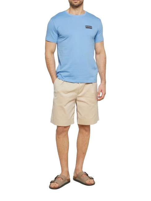 BASIC T-shirt &agrave; manches courtes et col rond azur&eacute; - T-shirt