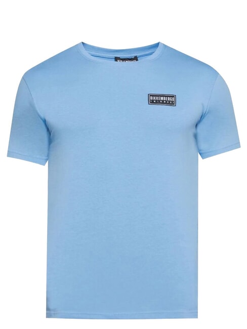 BASIC T-shirt &agrave; manches courtes et col rond azur&eacute; - T-shirt