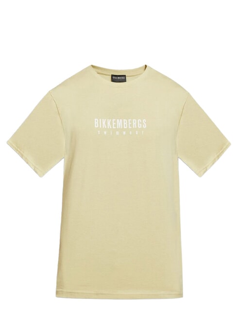 ICONIC T-shirt en coton, manches courtes beige - T-shirt