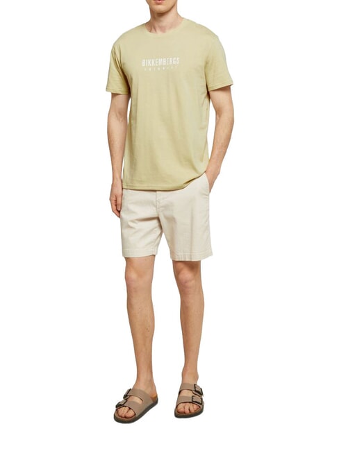 ICONIC T-shirt en coton, manches courtes beige - T-shirt