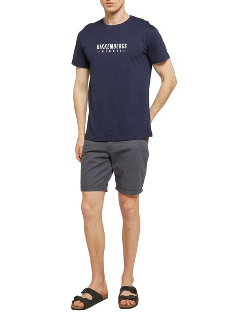 ICONIC T-shirt en coton, manches courtes marine - T-shirt