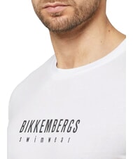 BIKKEMBERGS ICONIC T-shirt en coton, manches courtes blanc - T-shirt - 3