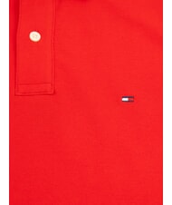 TOMMY HILFIGER TH polo en coton &agrave; manches courtes rouge primaire - chemise polo - 2