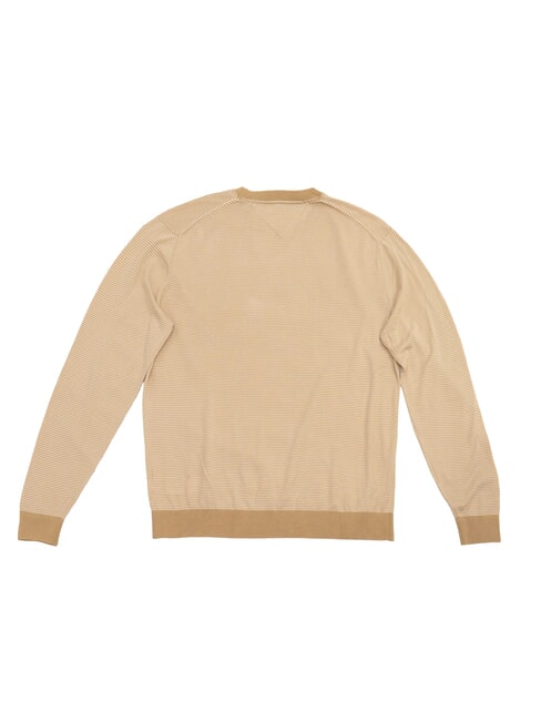 TH Pull en m&eacute;lange de coton rose classique / blanc optique - Pulls pour hommes
